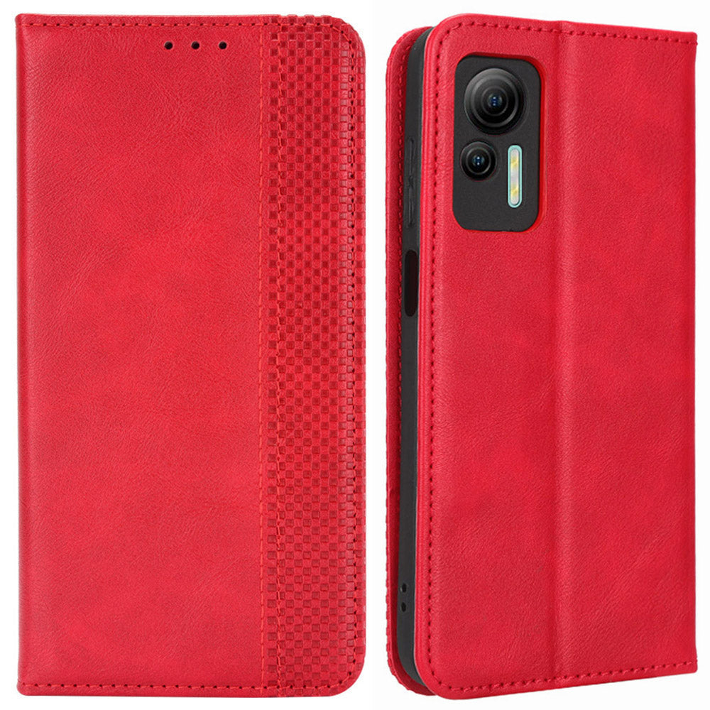Retro Texture Wallet Phone Cover for Ulefone Note 14, Magnetic Auto Closing Imprinted Pattern PU Leather Phone Case