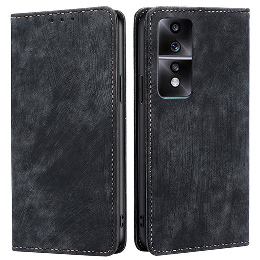 For Honor 80 GT 5G PU Leather Wallet Magnetic Auto-absorbed Stand Cover RFID Blocking Phone Case