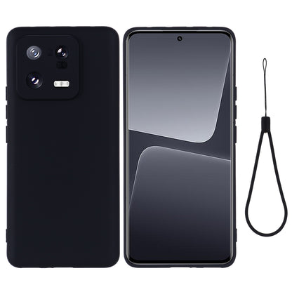 For Xiaomi 13 Pro 5G Drop Resistant Liquid Silicone Case Cell Phone Cover Protector with Strap