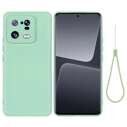 For Xiaomi 13 Pro 5G Drop Resistant Liquid Silicone Case Cell Phone Cover Protector with Strap