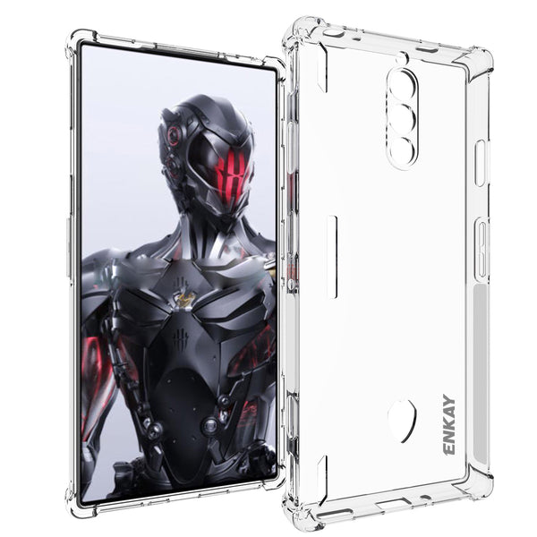 ENKAY HAT PRINCE For ZTE nubia Red Magic 8 Pro 5G Phone Case with Anti-slip Strip Edge Clear TPU Phone Cover