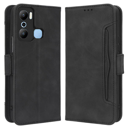 For Infinix Hot 20 Play 4G PU Leather Phone Cover Multiple Card Slots Stand Wallet Protective Phone Case