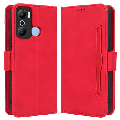 For Infinix Hot 20 Play 4G PU Leather Phone Cover Multiple Card Slots Stand Wallet Protective Phone Case