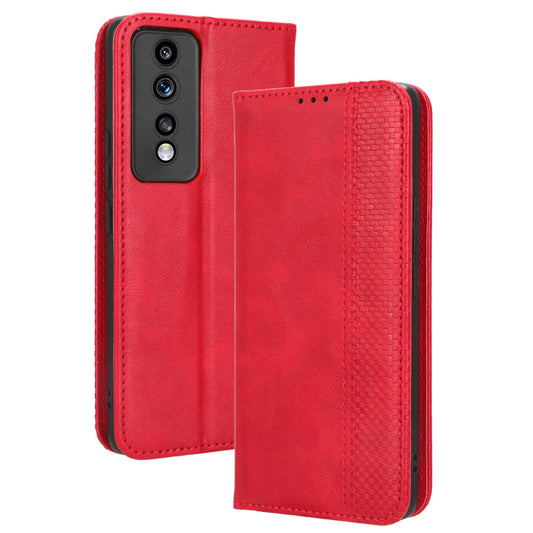 For Honor 80 GT 5G Retro Texture Phone Wallet Case PU Leather Stand Protective Phone Cover