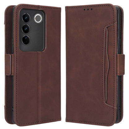 For vivo S16 / S16 Pro / V27 / V27 Pro PU Leather Phone Cover Multiple Card Slots Stand Wallet Shock-absorbing Phone Case