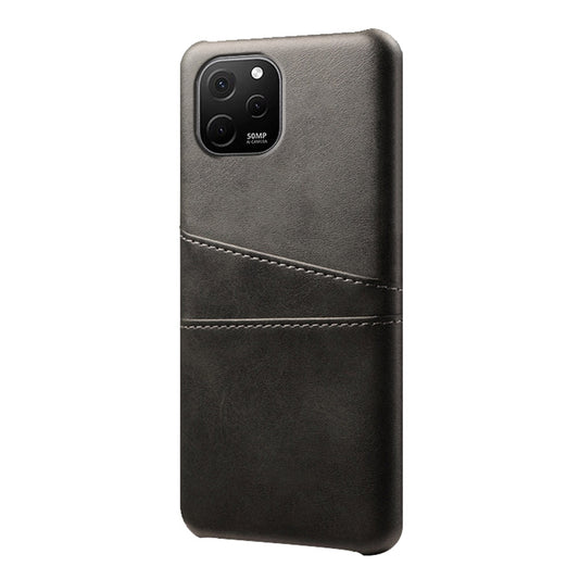 For Huawei nova Y61 4G Dual Card Slots Phone Back Cover PC+PU Leather Phone Case Shell
