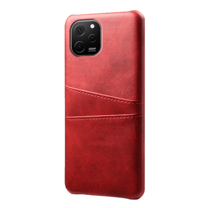 For Huawei nova Y61 4G Dual Card Slots Phone Back Cover PC+PU Leather Phone Case Shell
