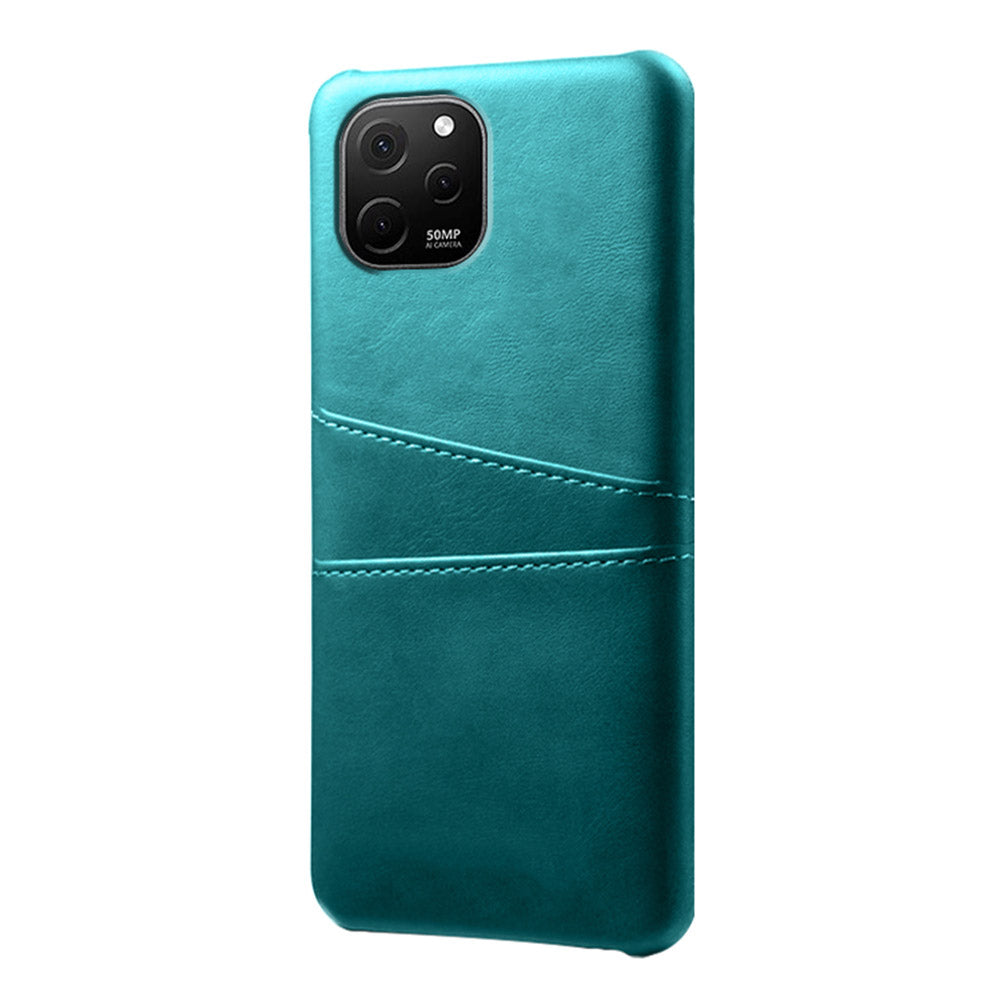 For Huawei nova Y61 4G Dual Card Slots Phone Back Cover PC+PU Leather Phone Case Shell
