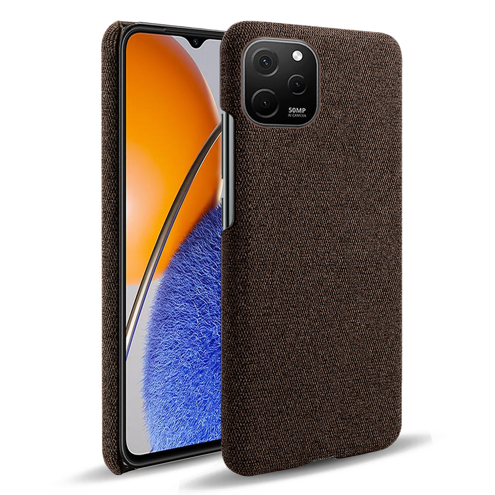 Slim Case for Huawei nova Y61 4G Shockproof Cover Solid Color Hard PC Cloth Phone Case