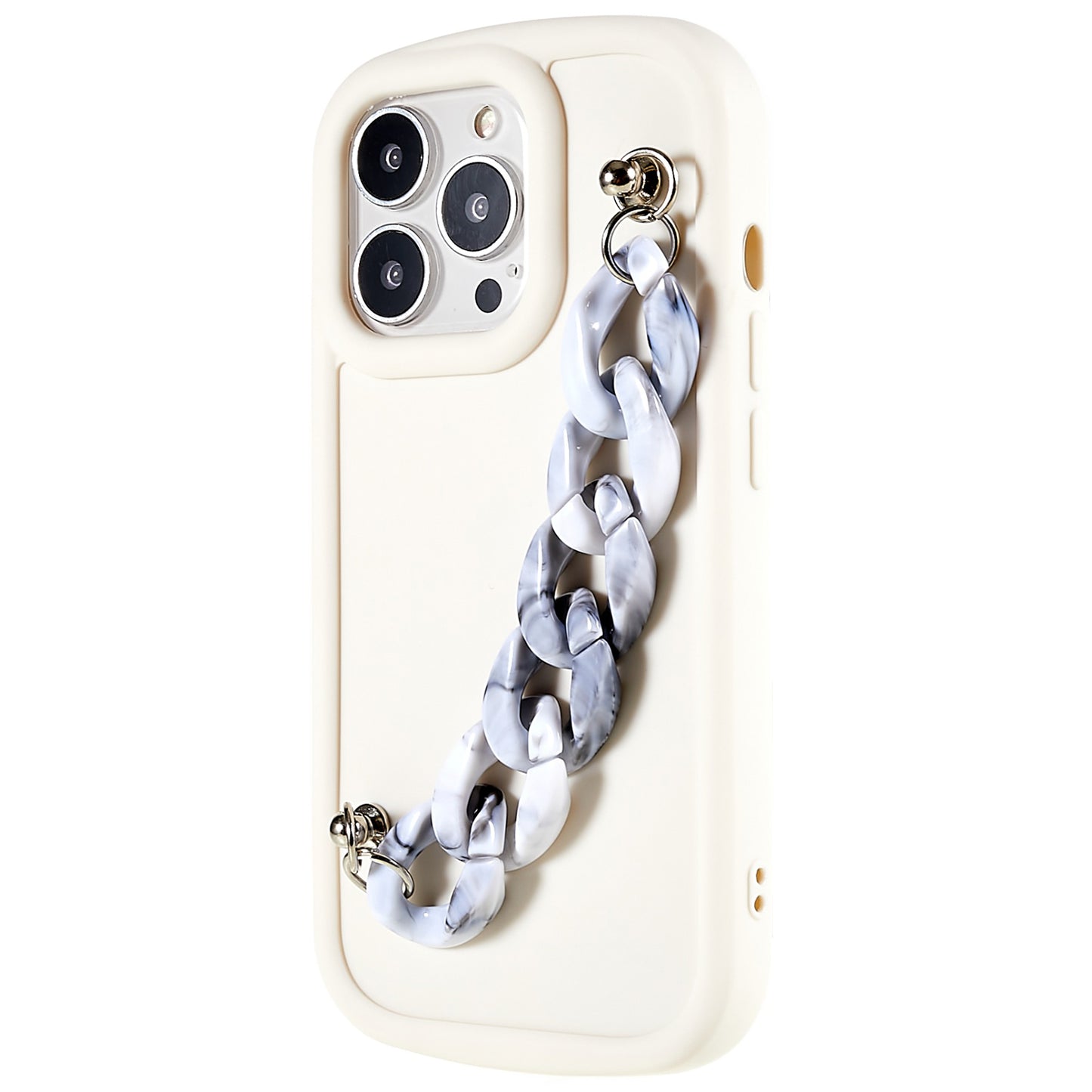 TPU Phone Case for iPhone 13 Pro 6.1 inch Soft Matte Anti-Fingerprint Back Cover with Chain Bracelet