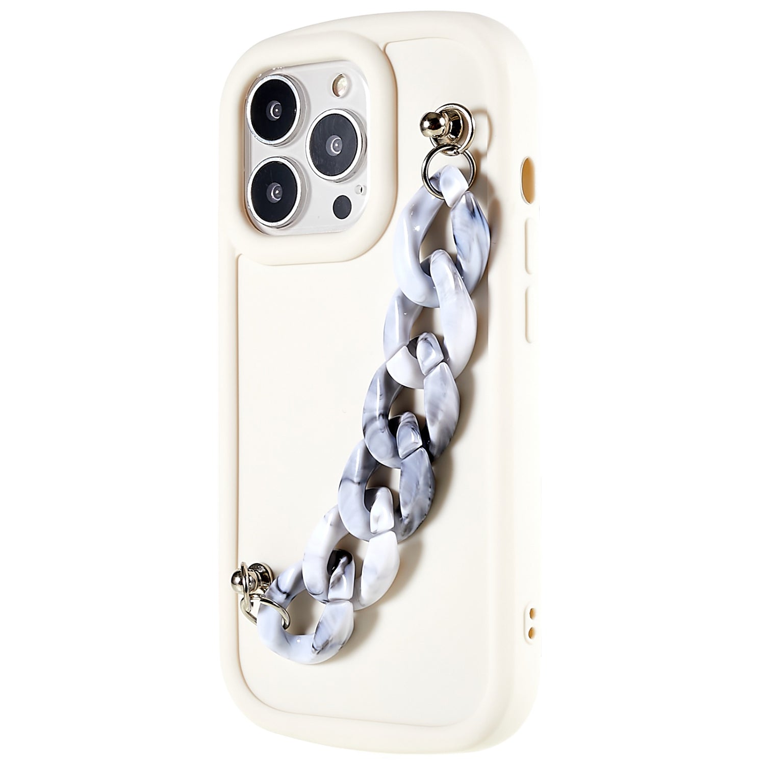 TPU Phone Case for iPhone 13 Pro 6.1 inch Soft Matte Anti-Fingerprint Back Cover with Chain Bracelet