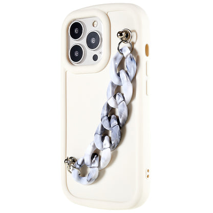 TPU Phone Case for iPhone 13 Pro 6.1 inch Soft Matte Anti-Fingerprint Back Cover with Chain Bracelet