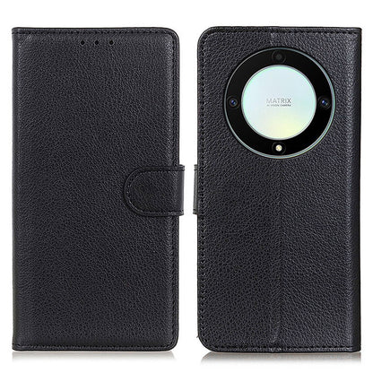 For Honor X9a 5G / X40 5G / Magic5 Lite 5G Wallet Function Cell Phone Cover Stand Classic Litchi Texture Leather Flip Phone Case