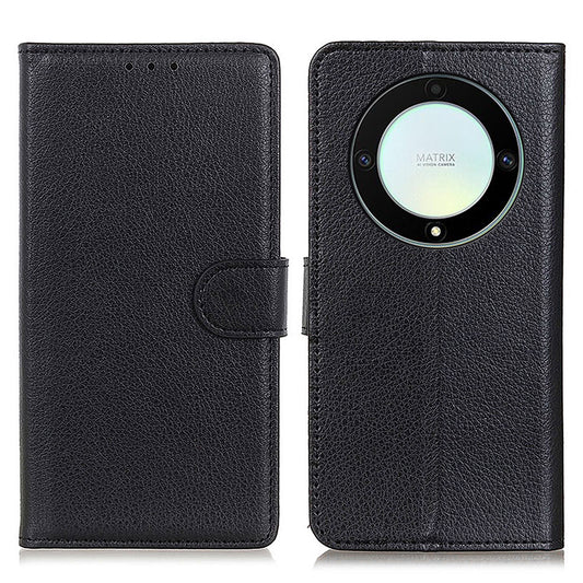 For Honor X9a 5G / X40 5G / Magic5 Lite 5G Wallet Function Cell Phone Cover Stand Classic Litchi Texture Leather Flip Phone Case