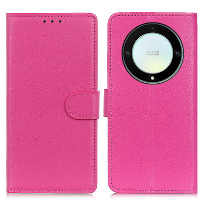 For Honor X9a 5G / X40 5G / Magic5 Lite 5G Wallet Function Cell Phone Cover Stand Classic Litchi Texture Leather Flip Phone Case