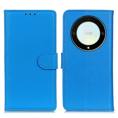For Honor X9a 5G / X40 5G / Magic5 Lite 5G Wallet Function Cell Phone Cover Stand Classic Litchi Texture Leather Flip Phone Case