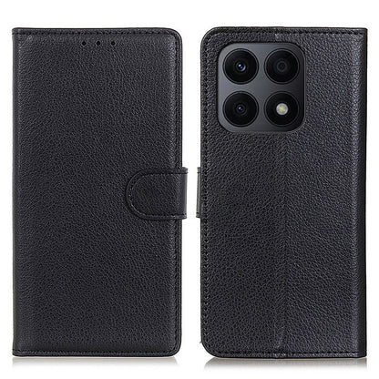 For Honor X8a 4G Classic Litchi Texture Leather Flip Phone Case Stand Wallet Function Cell Phone Cover
