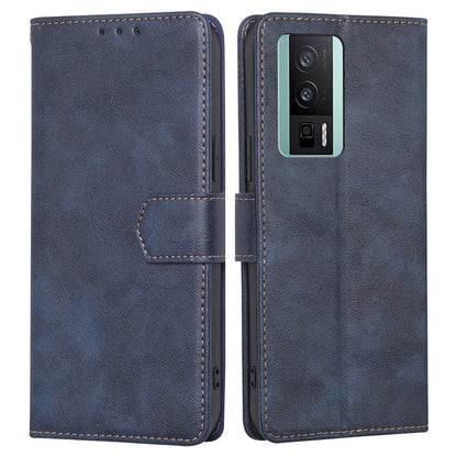 For Xiaomi Poco F5 Pro 5G / Redmi K60 Pro 5G / K60 5G Cowhide Texture PU Leather Stand Wallet Phone Case RFID Blocking Shockproof Cover