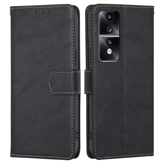 For Honor 80 GT 5G Anti-scratch Cowhide Texture PU Leather Stand Wallet Phone Case RFID Blocking Cover