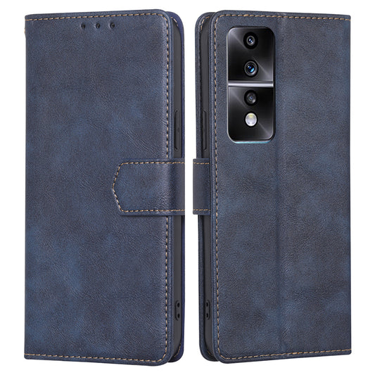 For Honor 80 GT 5G Anti-scratch Cowhide Texture PU Leather Stand Wallet Phone Case RFID Blocking Cover
