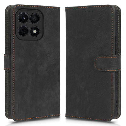 For Honor X8a 4G PU Leather Anti-drop Phone Case Wallet Flip Stand Anti-scratch Phone Cover with RFID Blocking Protection