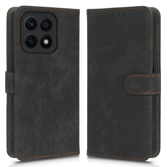 For Honor X8a 4G PU Leather Anti-drop Phone Case Wallet Flip Stand Anti-scratch Phone Cover with RFID Blocking Protection