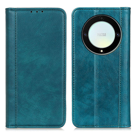 For Honor X9a / X40 / Magic5 Lite 5G Litchi Texture Split Leather Phone Case Shockproof Wallet Cover with Stand