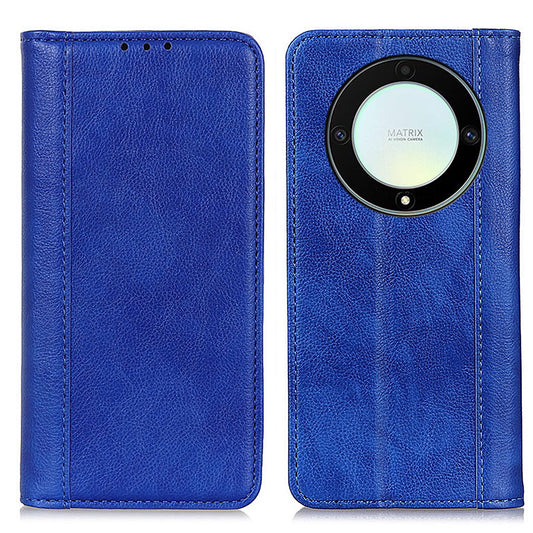 For Honor X9a / X40 / Magic5 Lite 5G Litchi Texture Split Leather Phone Case Shockproof Wallet Cover with Stand