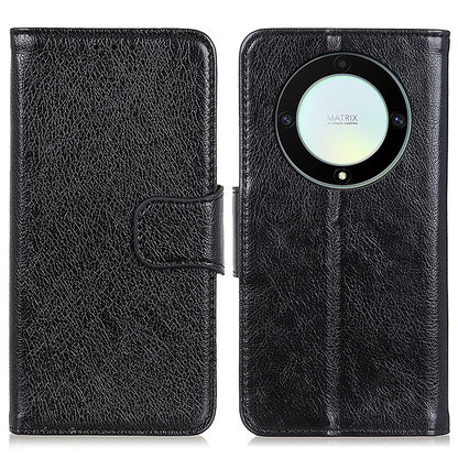 For Honor X9a 5G / X40 5G / Magic5 Lite 5G Split Leather Case Nappa Texture Stand Wallet Magnetic Clasp Phone Cover