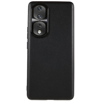 For Honor 80 Pro Flat 5G Phone Case Metal Lens Design PU Leather Coated TPU + PC Back Cover