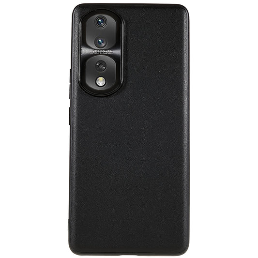 For Honor 80 Pro Flat 5G Phone Case Metal Lens Design PU Leather Coated TPU + PC Back Cover