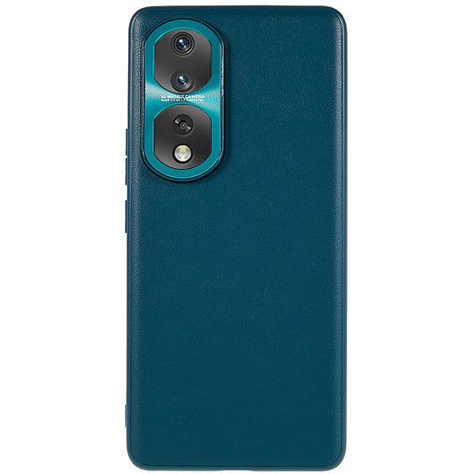 For Honor 80 Pro Flat 5G Phone Case Metal Lens Design PU Leather Coated TPU + PC Back Cover