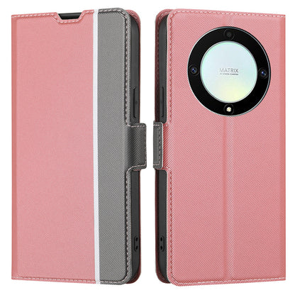 For Honor X40 5G / X9a 5G / Magic5 Lite 5G Twill Texture Leather Stand Phone Case Card Holder Full Protection Shell