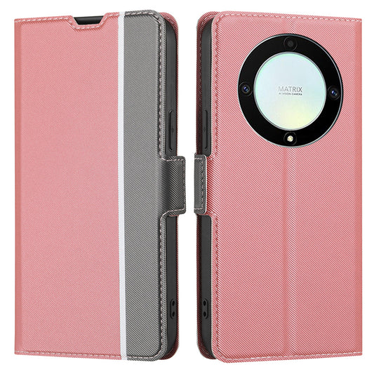 For Honor X40 5G / X9a 5G / Magic5 Lite 5G Twill Texture Leather Stand Phone Case Card Holder Full Protection Shell