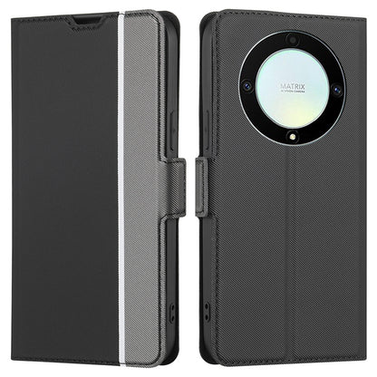 For Honor X40 5G / X9a 5G / Magic5 Lite 5G Twill Texture Leather Stand Phone Case Card Holder Full Protection Shell