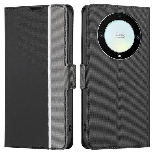 For Honor X40 5G / X9a 5G / Magic5 Lite 5G Twill Texture Leather Stand Phone Case Card Holder Full Protection Shell