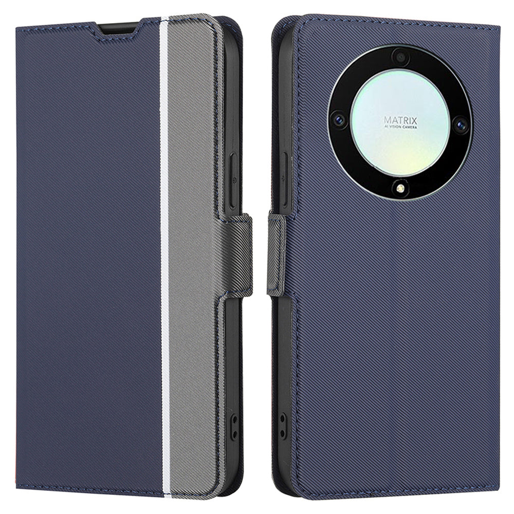 For Honor X40 5G / X9a 5G / Magic5 Lite 5G Twill Texture Leather Stand Phone Case Card Holder Full Protection Shell