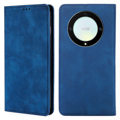 For Honor X40 5G / X9a 5G / Magic5 Lite 5G Skin-touch Phone Case Card Holder Leather Stand Anti-drop Cover