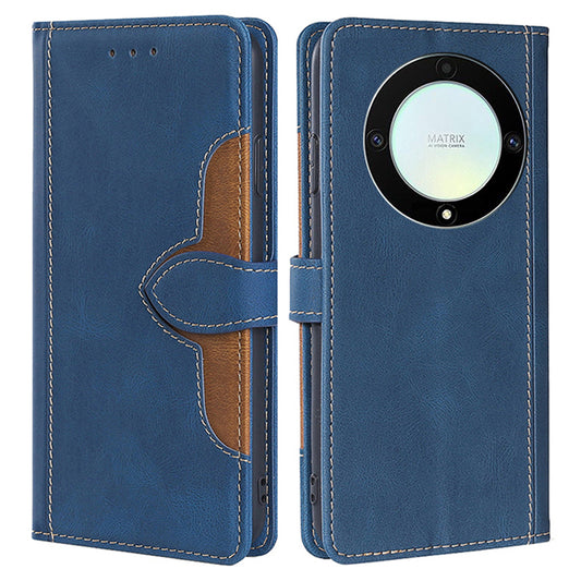 For Honor X40 5G Shockproof Phone Stand Cover Straw Hat Design PU Leather Wallet Case