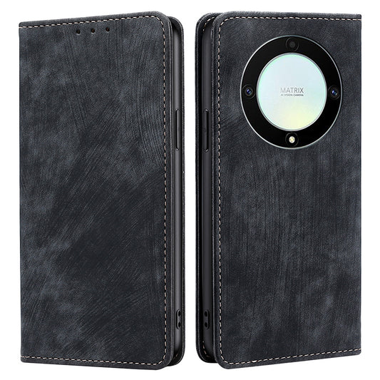 For Honor X9a 5G / X40 5G / Magic5 Lite 5G RFID Blocking Phone Cover Leather Wallet Stand Phone Case