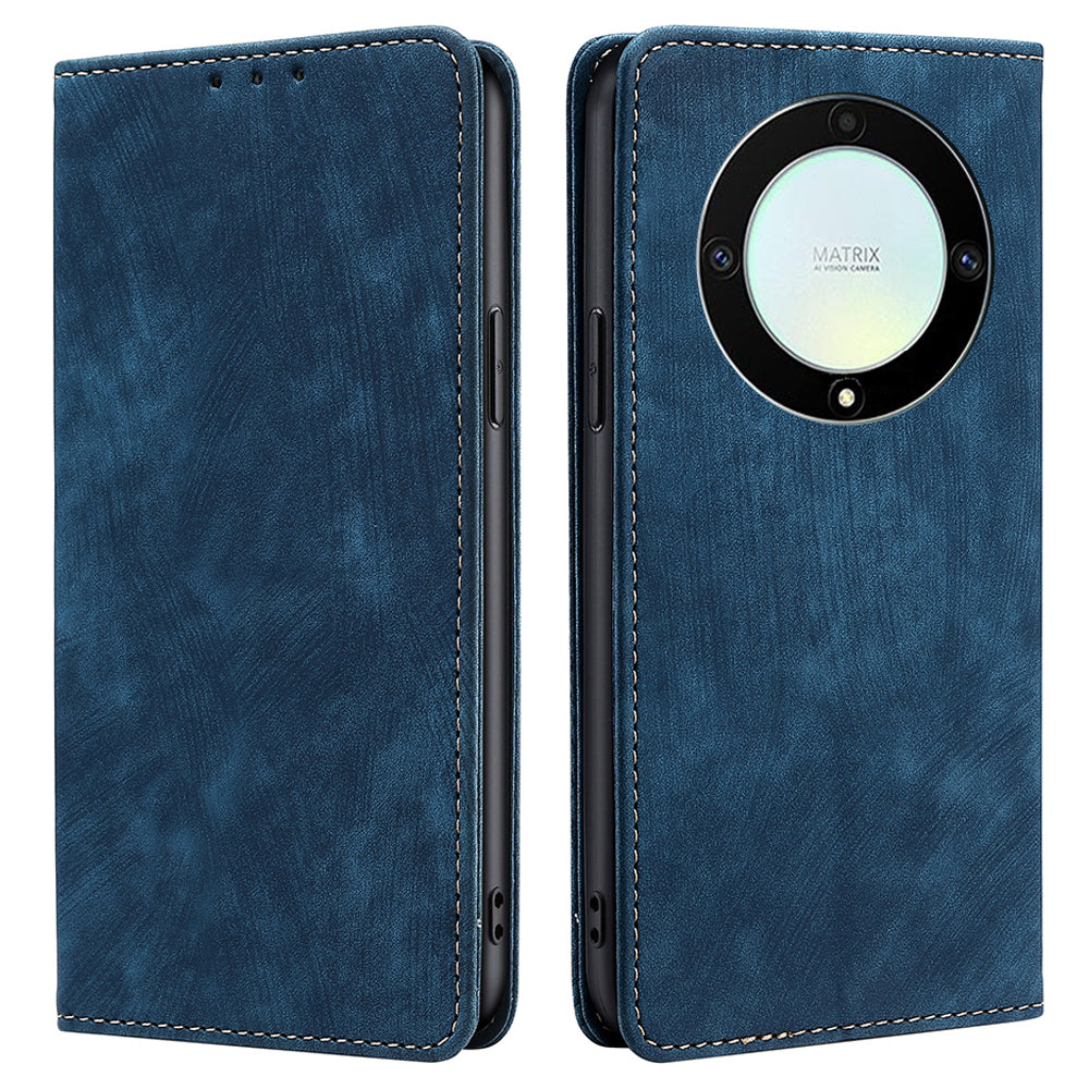 For Honor X9a 5G / X40 5G / Magic5 Lite 5G RFID Blocking Phone Cover Leather Wallet Stand Phone Case