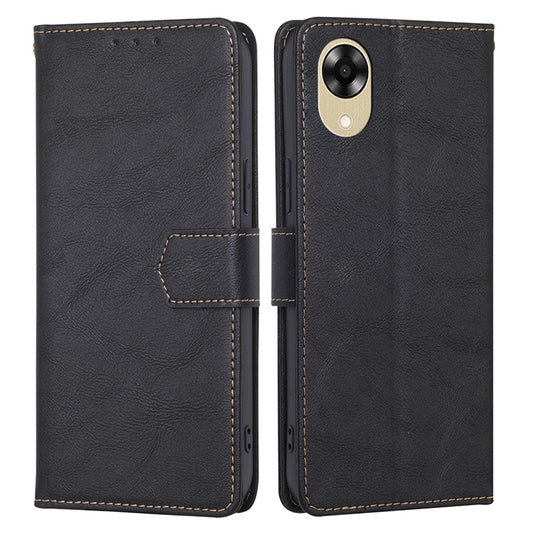 RFID Blocking Phone Case for Oppo A17k 4G Wallet PU Leather Phone Stand Cover