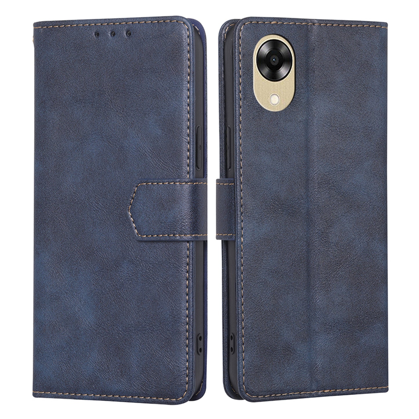 RFID Blocking Phone Case for Oppo A17k 4G Wallet PU Leather Phone Stand Cover