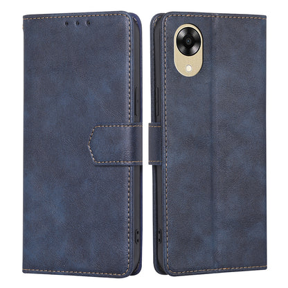 RFID Blocking Phone Case for Oppo A17k 4G Wallet PU Leather Phone Stand Cover