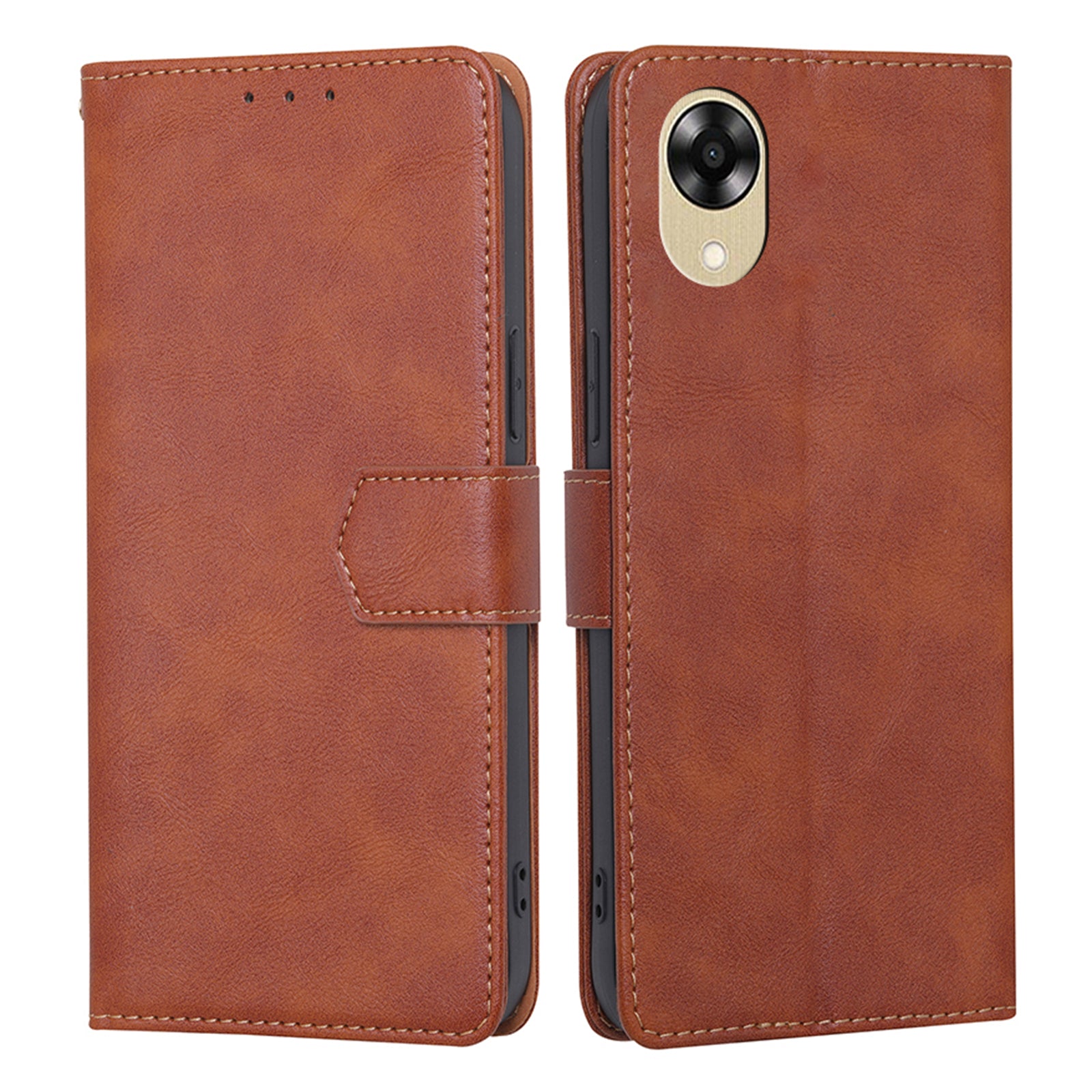 RFID Blocking Phone Case for Oppo A17k 4G Wallet PU Leather Phone Stand Cover