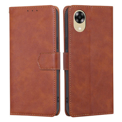 RFID Blocking Phone Case for Oppo A17k 4G Wallet PU Leather Phone Stand Cover