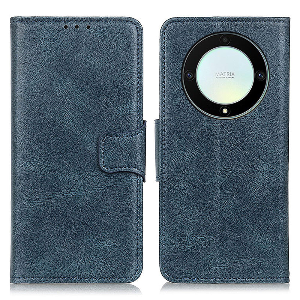 For Honor X9a 5G / X40 5G / Magic5 Lite 5G Crazy Horse Texture Phone Case Stand PU Leather Wallet Cover