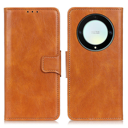 For Honor X9a 5G / X40 5G / Magic5 Lite 5G Crazy Horse Texture Phone Case Stand PU Leather Wallet Cover