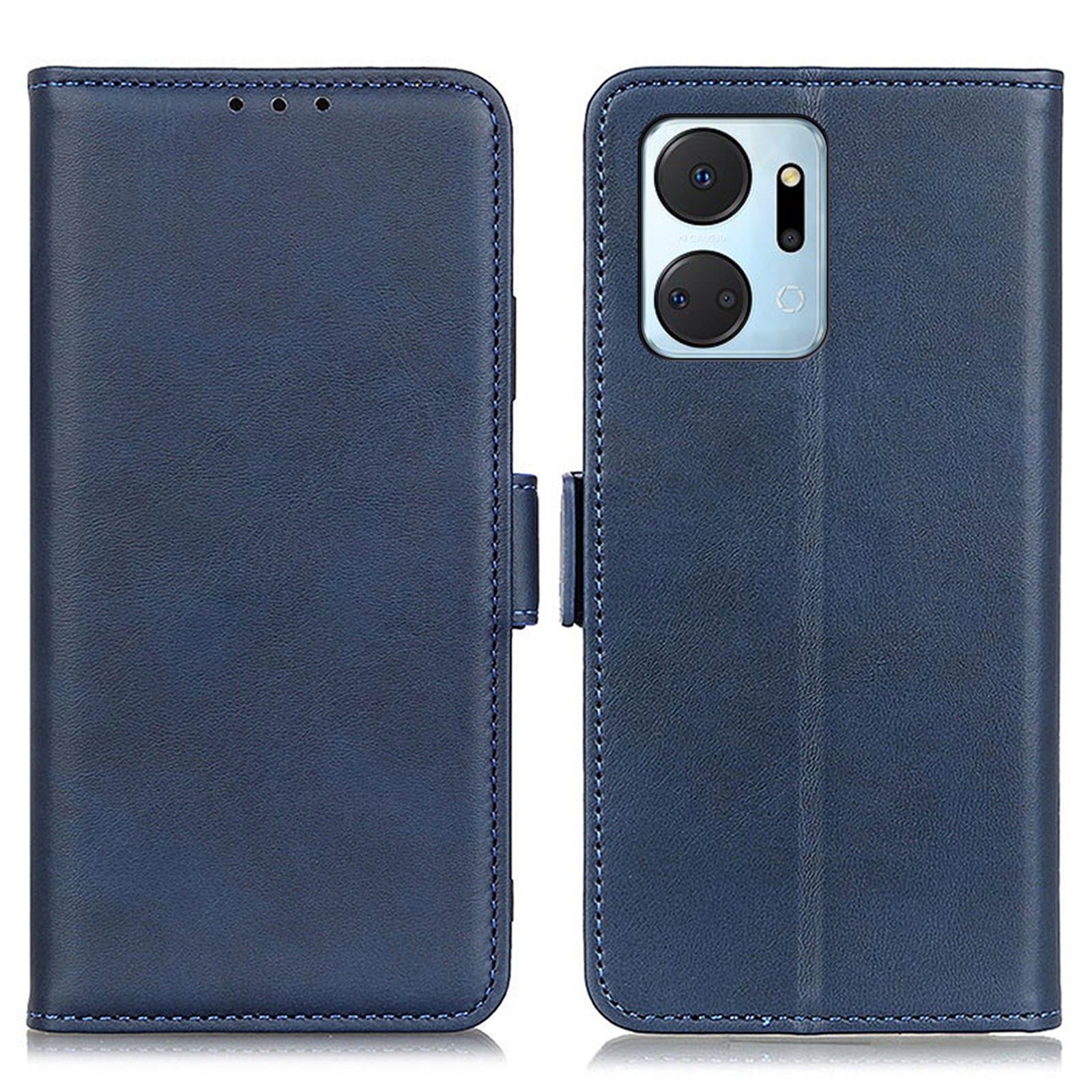 For Honor X7a 5G Cowhide Texture Phone Leather Cover Wallet Stand Phone Case