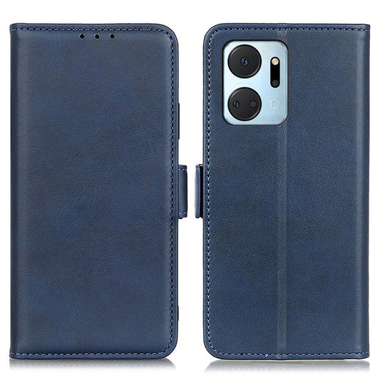 For Honor X7a 5G Cowhide Texture Phone Leather Cover Wallet Stand Phone Case